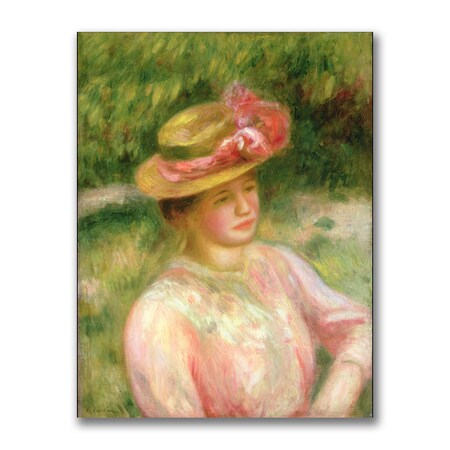 Trademark Fine Art Pierre Renoir 'The Straw Hat' Canvas Art, 18x24 BL0500-C1824GG
